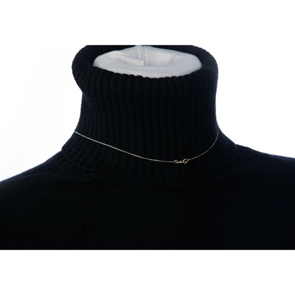 1mm Diamond 14K Yellow Gold High Wheel Bicycle 16 inch Necklace 2.4g - Picture 6 of 10